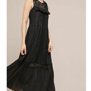 Pretty black & gold maxi dress - anthropology